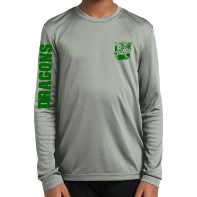 Youth Long Sleeve Performance Tee - Silver Thumbnail