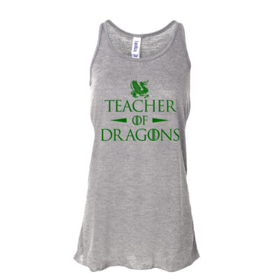 Ladies' Racerback Grey Teacher Of Dragons Tank Thumbnail