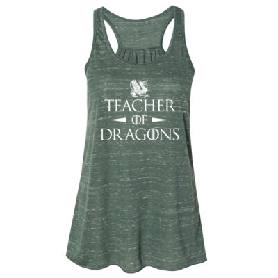 Ladies' Racerback Green Teacher Of Dragons Tank  Thumbnail