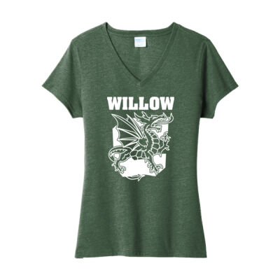 Willow Dragon Ladies Triblend V-neck Tee Thumbnail