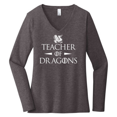 Teacher of Dragons Ladies Long Sleeve V-neck Thumbnail